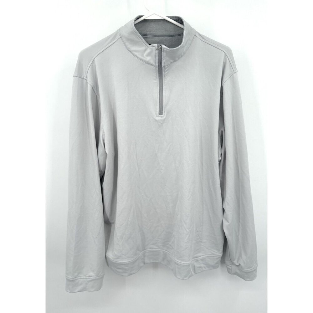 Magaschoni Men's 1/4‎ Zip Gray Long Sleeve Size XXL Pullover